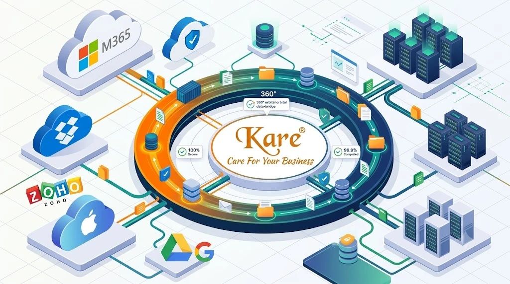 Kare 360 Data Migration Architecture - Universal Cloud Endpoint Connectivity